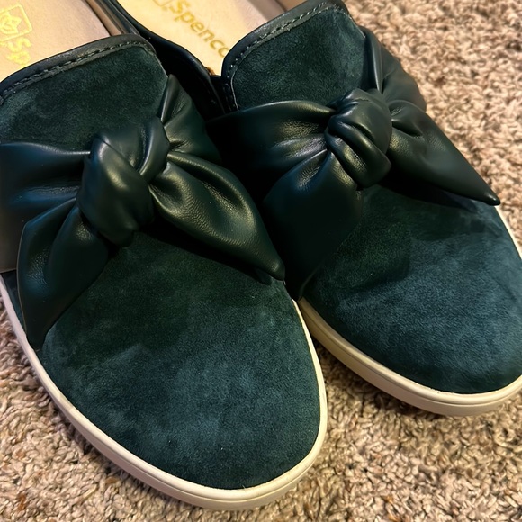 Spenco Orthotic Suede Bow Mules - Picture 4 of 7
